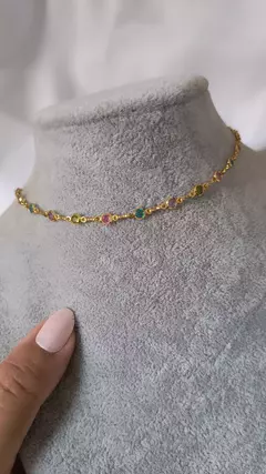 CKD010 - Choker cristal colorido