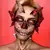 Lente branca fantasia hallowen cego mega efeito anual 