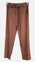 Calça feminina, em linho, com elastano, lisa, com cinto, com amarração, bolsos, reta, mais curta, cenoura, confortável, leve, alfaiataria, social, para trabalhar, para senhora. Cor marrom, caqui, pantonne. Tamanho P, M e G, 36, 38, 40, 42 e 44.