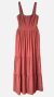 Vestido feminino, longo, liso, sem mangas, alças, alcinha, rodado, com lastex, elástico nas costas, com forro, em viscolinho, romântico, casual, convidada casamento, dia a dia, para trabalhar, confortável, leve, fresco, verão. Cor marrom, caqui, pantonne.