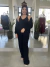 Conjunto preto feminino, 3 peças, inverno, frio, em tricot, calça e cardigã.