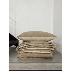 SET 4 ESTACIONES TWIN (ACOLCHADO + 1 FUNDA DE ALMOHADON) - TOSTADO