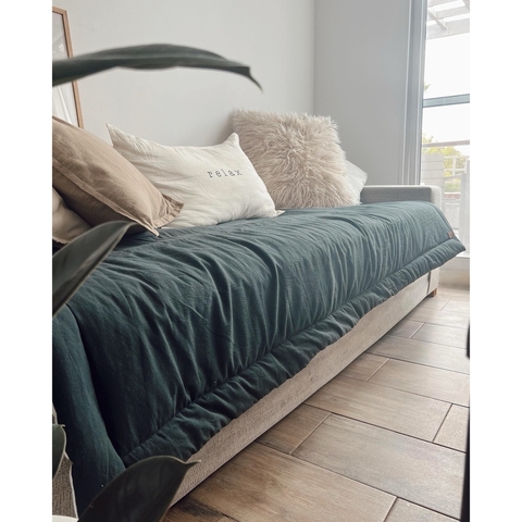 Pillow tusor GRAFITO / BLANCO TIZA - 3 Cuerpos