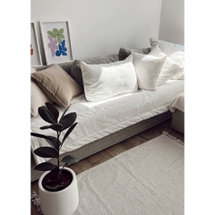 Combo especial Pillow tusor BLANCO TIZA + 2 almohadones 40x40cm