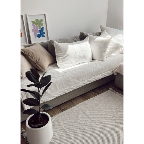 Combo especial Pillow tusor BLANCO TIZA + 2 almohadones 40x40cm