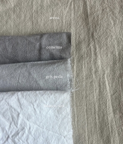 Pillow tusor ARENA LISO/BLANCO TIZA - 3 cuerpos - comprar online