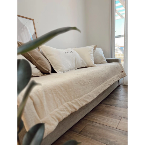 Pillow tusor ARENA / BLANCO TIZA - 2 Cuerpos - EXTRA