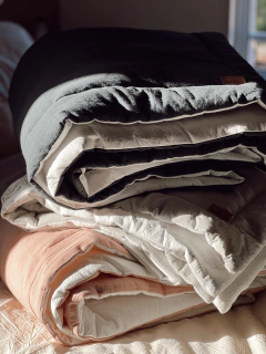 Pillow tusor ROSA VIEJO / BLANCO TIZA- 2 Cuerpos - tienda online