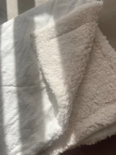 MANTA CORDERITO NATURAL - 80x100cm en internet