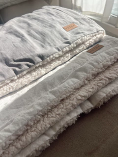 MANTA CORDERITO NATURAL - 80x100cm