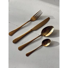 SET CUBIERTOS x 24 PIEZAS (6 personas) - DORADOS