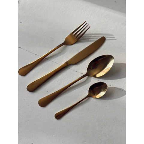 SET CUBIERTOS x 24 PIEZAS (6 personas) - DORADOS