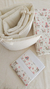 Set Cuna Funcional Bambi Coral Con Chichonera En Crudo - Los Pachis