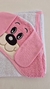 Imagen de Toallón Capucha Bordada Perrito rosa