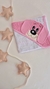 Toallón Capucha Bordada Perrito rosa - comprar online