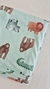 Manta Algodón Estampada Monito aqua - Los Pachis
