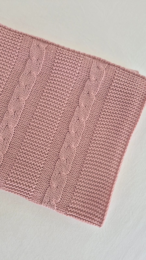 Manta Tejida De Lana Rosa viejo - comprar online