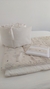 Set Cuna Colecho Bunny Gris Con Chichonera En Crudo