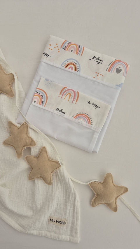 Sábanas Charriot Arcoiris Frases - comprar online