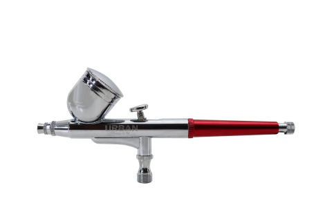 Aerografo De Gravidade Dupla Ação Bico 0.3mm/7ml - Acabamento Vermelho
