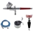 Kit Aerografo Bico 0.3mm / 7ml Dupla Ação + Mangueira Trançada 1.8 Metros 1/8" x 1/8" + Pote De Limpeza + Suporte Para Dois Aerógrafos