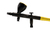 AEROGRAFO DE GRAVIDADE DUPLA AÇÃO BICO 0.3MM/ 9ML BLACK & GOLD.