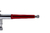 Aerografo De Gravidade Dupla Ação Bico 0.3mm/7ml-Acabamento Vermelho