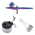 KIT AEROGRAFO DE GRAVIDADE DUPLA AÇÃO BICO 0.3MM COLORS EDIÇÃO ESPECIAL+KIT ESCOVAS PARA LIMPEZA COM 5PÇS+ POTE PARA LIMPEZA.