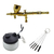 AEROGRAFO DE GRAVIDADE DUPLA AÇÃO BICO 0.2MM/9ML GOLD EDIÇÃO ESPECIAL+KIT ESCOVA PARA LIMPEZA COM 5PÇS+POTE DE LIMPEZA.
