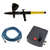 AEROGRAFO DE GRAVIDADE DUPLA AÇÃO BICO 0.3MM/9ML BLACK GOLD EDIÇÃO ESPECIAL+MINI COMPRESSOR DE AR+MANGUEIRA TRANÇADA 1.8M 1/8x1/8.