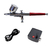 Kit Aerografo De Gravidade Dupla Ação Bico 0.2mm / 0.3mm/ 0.5mm // 7ml- (10Pçs) – Acabamento Vermelho + Mini Compressor 12V.