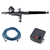 Kit Aerografo De Gravidade Dupla Ação Bico 0.2mm/0.3mm/0.5mm Com 09Pçs / 2ml -Acabamento Preto.