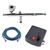 KIT AEROGRAFO DE GRAVIDADE BICO 0.8MM COM 3 COPOS DE 2ML/5ML/13ML+MINI COMPRESSOR+ MANGUEIRA TRANÇADA 1.8M 1/8X1/8.