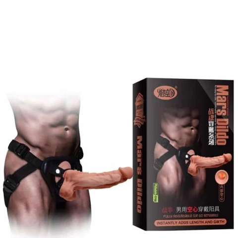 Cinta Peniana Reforçada com Pênis Oco em Cyber