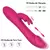 Vibrador Ponto G Vai e Vem com Estimulador Rabbit Roxo