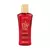 Frasco de óleo corporal Afroditse com 150ml, embalagem vermelha e tampa dourada, contendo vitamina E.