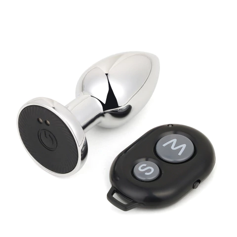 Plug Anal Cromado c/ Vibração Recarregável Médio - comprar online