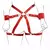 Harness Cintura em X c/ Par de Algemas Vermelho Fetiche