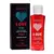 Frasco de gel beijável Love Morango Ice 35ml, com embalagem destacando a frase "óleo de massagem aromatizante corporal".