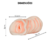 Masturbador em formato de vagina com lábios pequenos, medindo 6,5cm de largura, 6cm de altura e 13cm de comprimento.