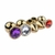 Plug Anal Dourado com joia