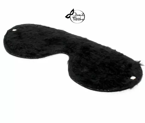 Tapa Olhos em Pelúcia Preto Fetiche