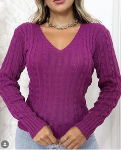 blusa trico trança basica - ROMARINS ATACADO