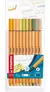 MICROFIBRAS STABILO POINT 88 SOFT COLORS X10