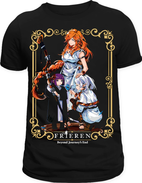 Camiseta Sousou no Frieren: Flamme, Frieren e Fern na internet