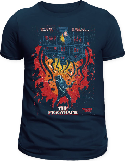 Camiseta Stranger Things The Piggyback - Corvo Geek Store – Camisetas Exclusivas e Personalizadas