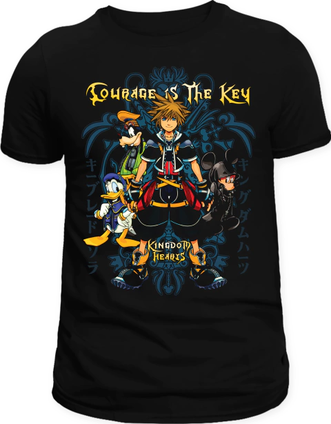 Camiseta Kingdom Hearts Courage is The Key - comprar online
