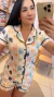 PIJAMA AMERICANO CURTO GATINHOS COLORIDOS - loja online