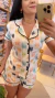 PIJAMA AMERICANO CURTO GATINHOS COLORIDOS - DONA LU PIJAMAS