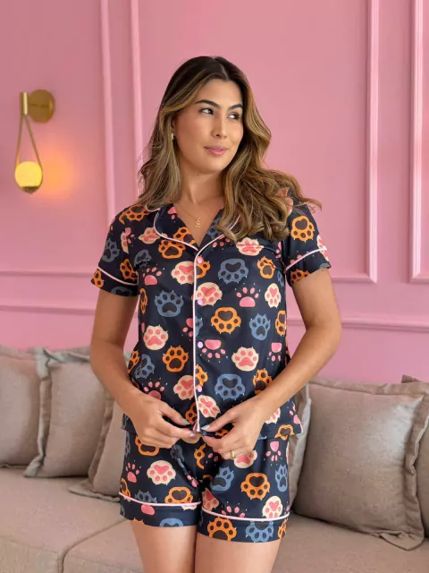 PIJAMA AMERICANO CURTO PATINHAS